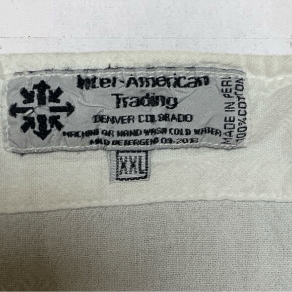 Inter American Trading White Cotton Square Neck Pintuck Boho Cottagecore XXL - Picture 6 of 8